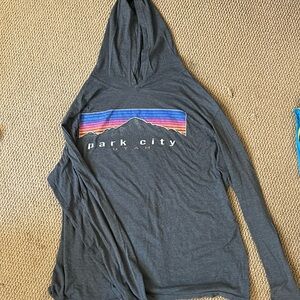Park City hooded long sleeve shirt